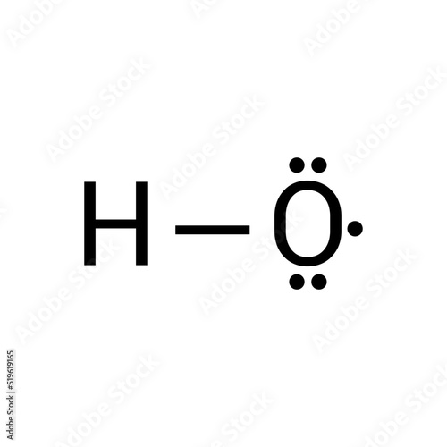 chemical structure of Hydroxyl radical (HO)