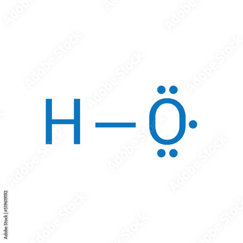 chemical structure of Hydroxyl radical (HO)
