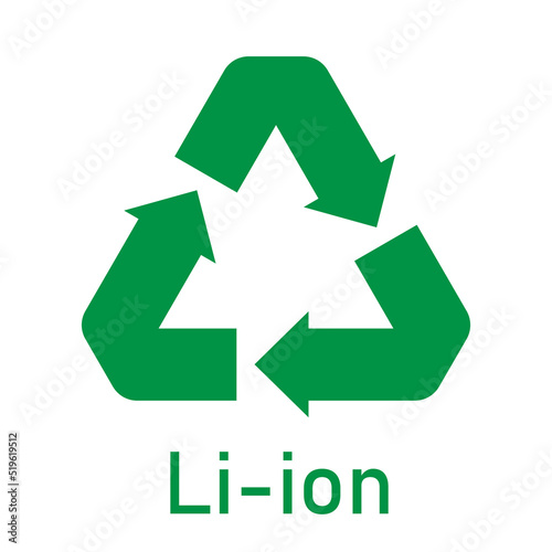 Battery recycle sign, vector illustration, sign.