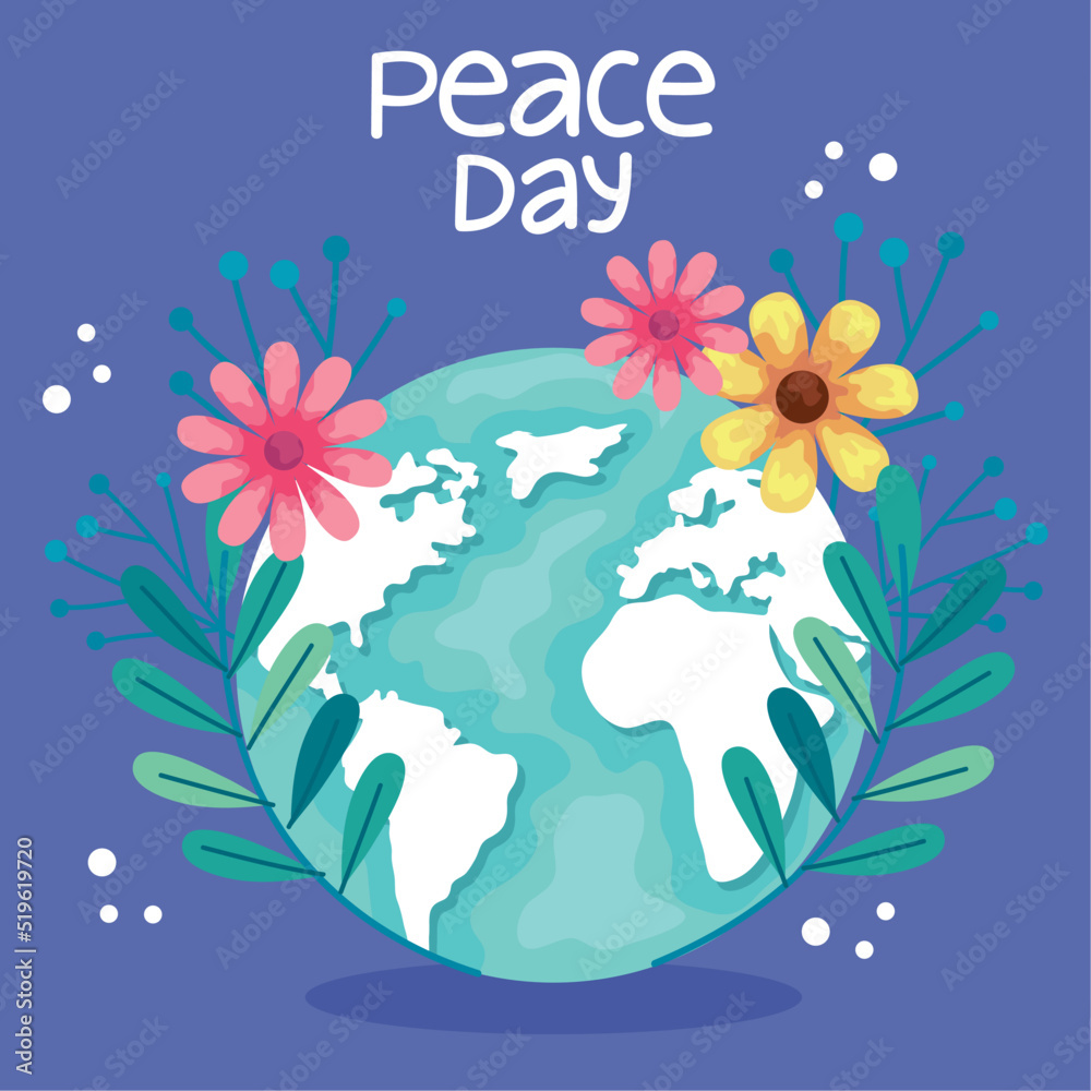 peace day lettering postcard peace day lettering postcard