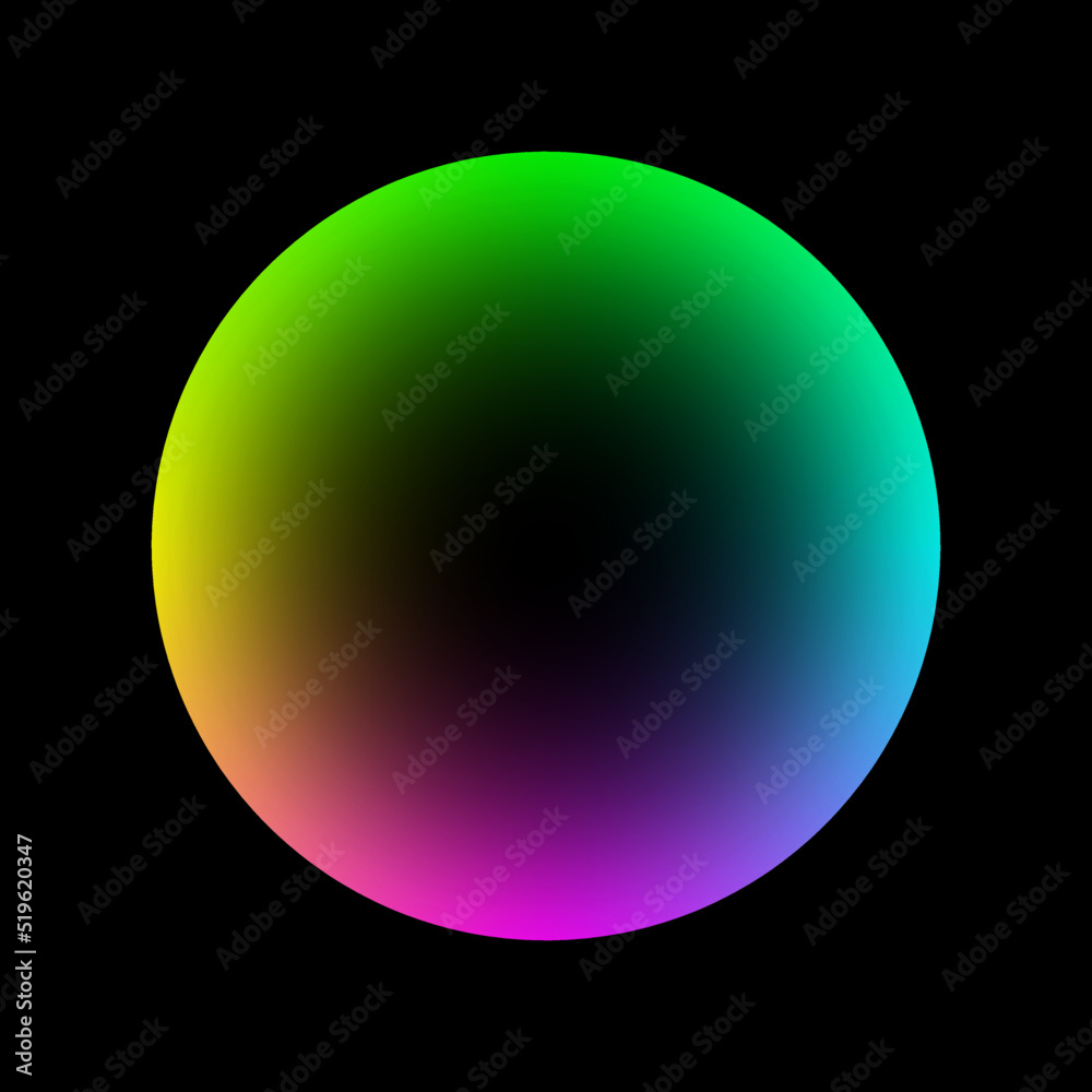colorful glossy sphere on black colorful glossy sphere on black