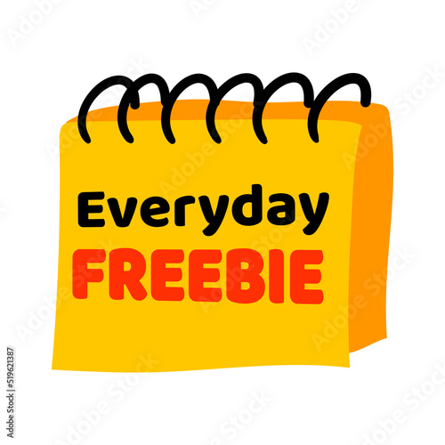 Tag Everyday FREEBIE, vector illustration