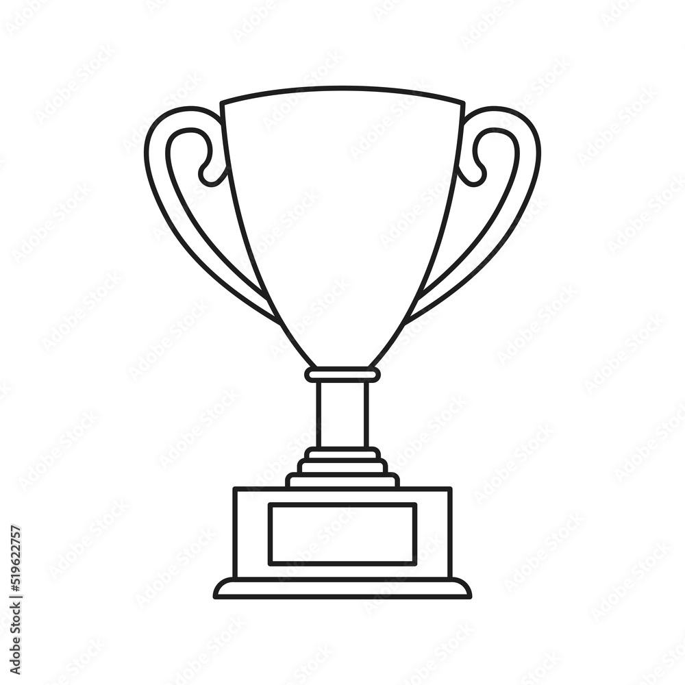Trophy isolated on white background. Vector illustration Trophy isolated on white background. Vector illustration