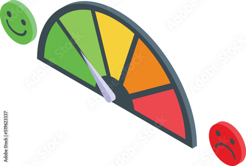 Data reaction icon isometric vector. Service feedback. Study event