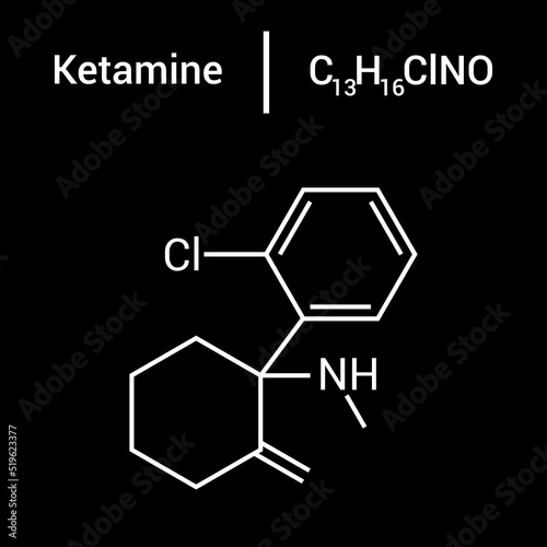 chemical structure of Ketamine (C13H16ClNO)