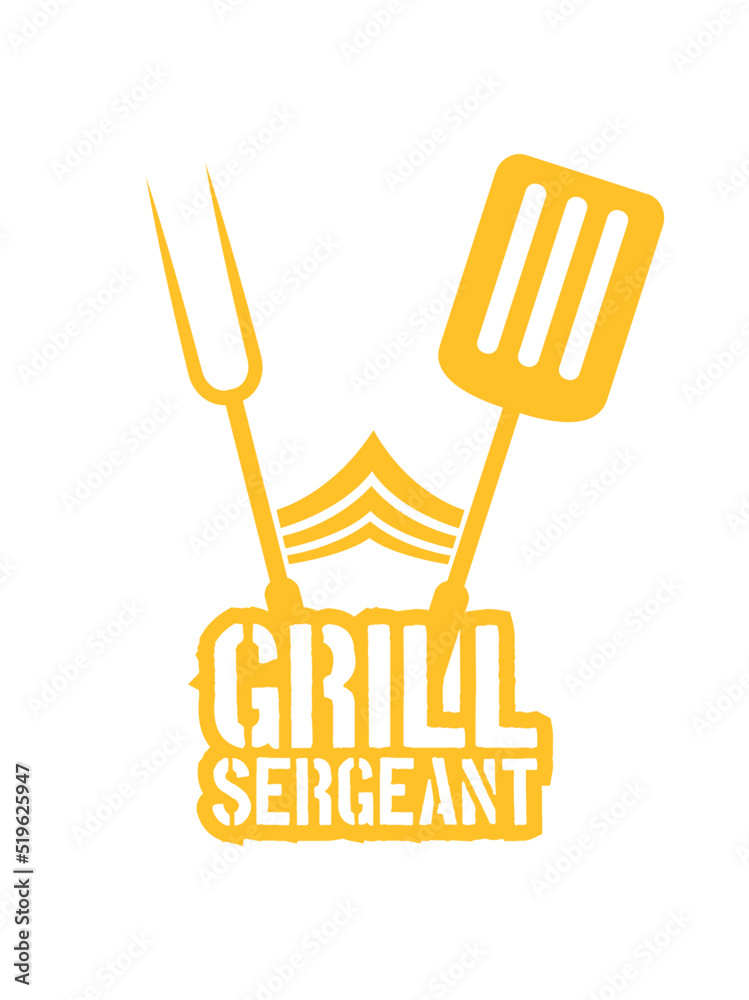 Grill Sergeant Grillparty Barbecue Stock Vector Adobe Stock