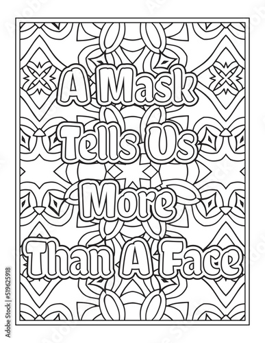Halloween Quotes Coloring Book Page  inspirational words coloring book pages design. Positive Quotes design