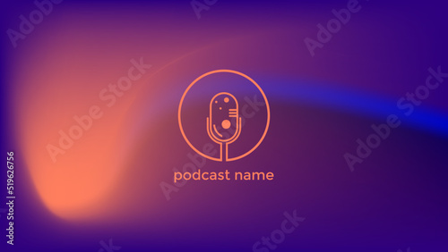PODCAST ABSTRACT COLORFUL GRADIENT DESIGN BACKGROUND VECTOR. GOOD FOR COVER DESIGN, BANNER, WEB,SOCIAL MEDIA
