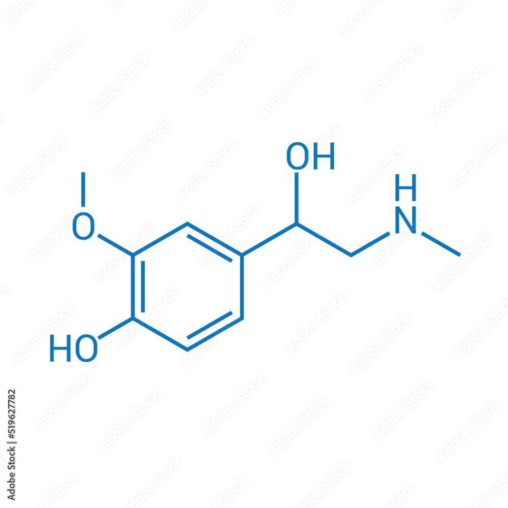 chemical structure of Metanephrine (C10H15NO3) chemical structure of Metanephrine (C10H15NO3)