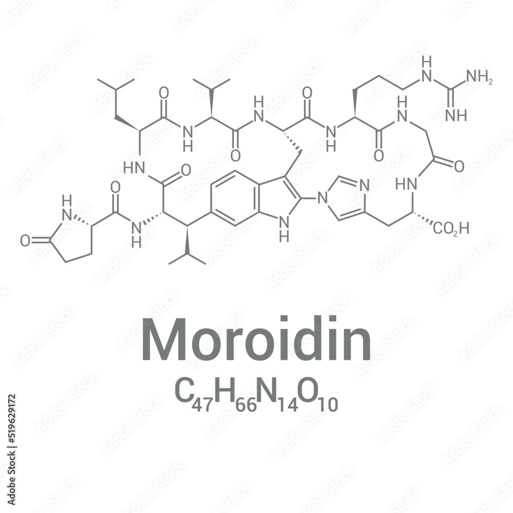 chemical structure of Moroidin (C47H66N14O10) chemical structure of Moroidin (C47H66N14O10)