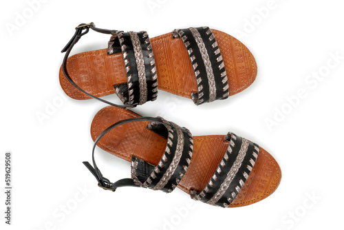 top view of women's sandals