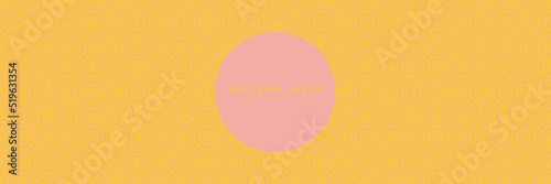 Seamless asian background pattern. Autumn oriental premium design. Yellow abstract geometric wavy lines and curvy waves. Traditional japanese vintage ornament.