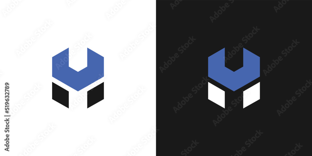 Strong and modern initial letter M mechanical logo design 2 Strong and modern initial letter M mechanical logo design 2