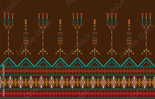 Geometric ethnic oriental pattern traditional Design for clothing, abstract geometric and tribal patterns, usage design local fabric patterns, Design inspired by indigenous tribes 