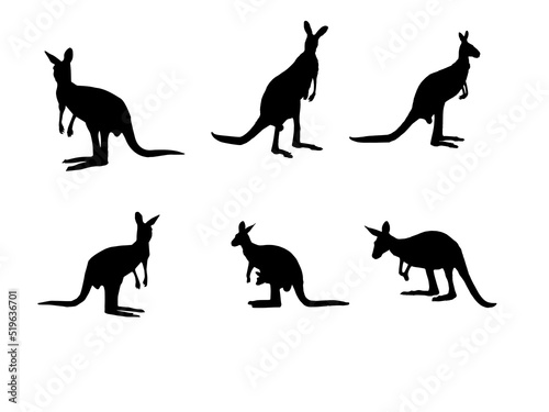 Kangaroo Silhouette Vector Vector Art and Graphics for Free EPS