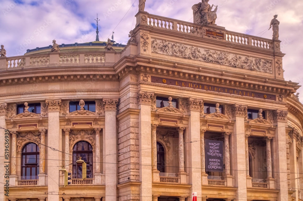 National Opera building in Vienna, Austria.