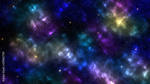 Stars and galaxies in outer space. Endless universe  astronomy background