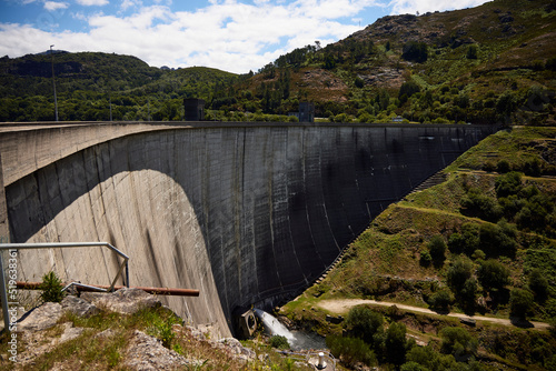 Vilarinho (Portugal), June 27, 2022. Vilarinho Reservoir. It is one of several water reserves in the Gerês Natural Park, in the north of the country. photo
