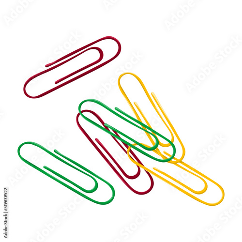 paper clips isolated on white