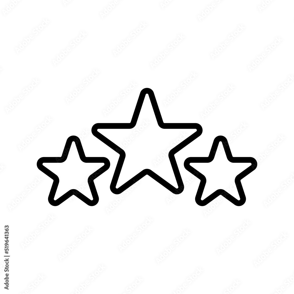 Rating icon. review sign. star symbol. vector illustration