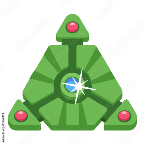 A flat icon of fidget spinner  