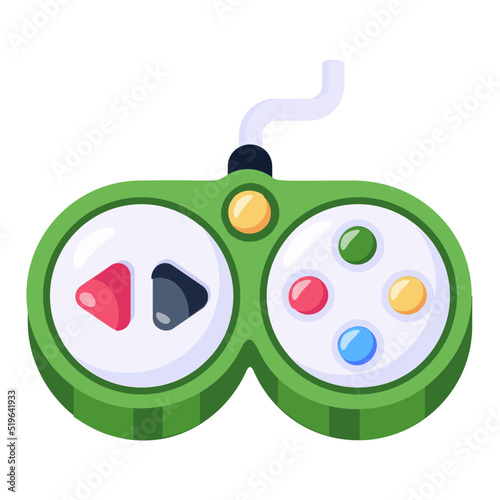 A customizable flat icon of gamepad
