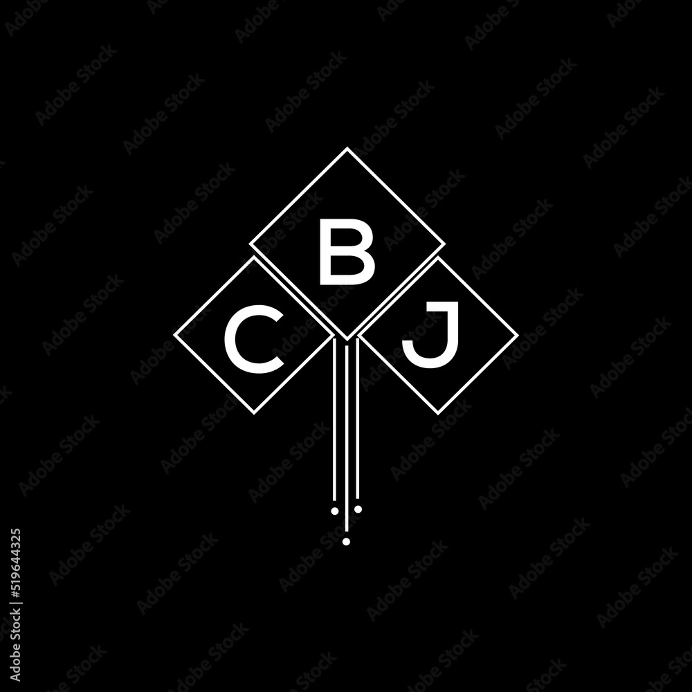 CBJ letter logo design with white background in illustrator, CBJ vector