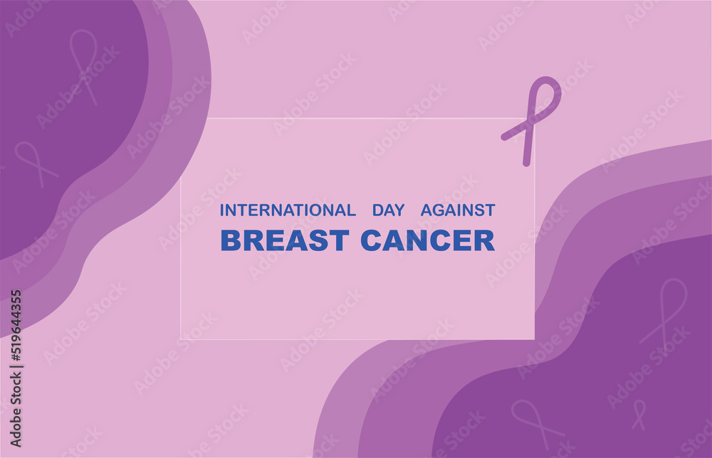 International day against breast cancer banner.