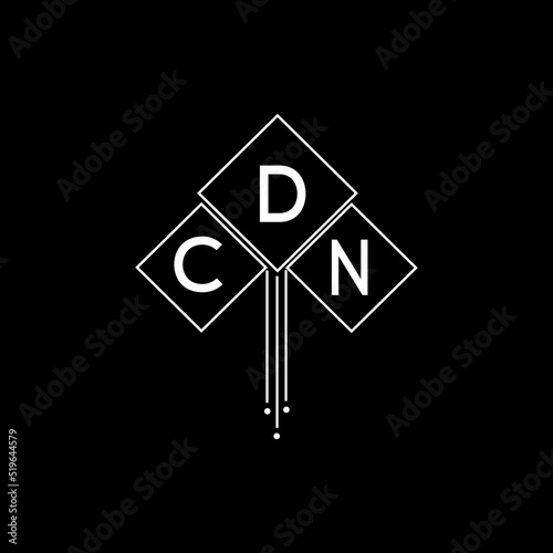 CDN letter logo design with white background in illustrator, CDN vector logo modern alphabet font overlap style.
