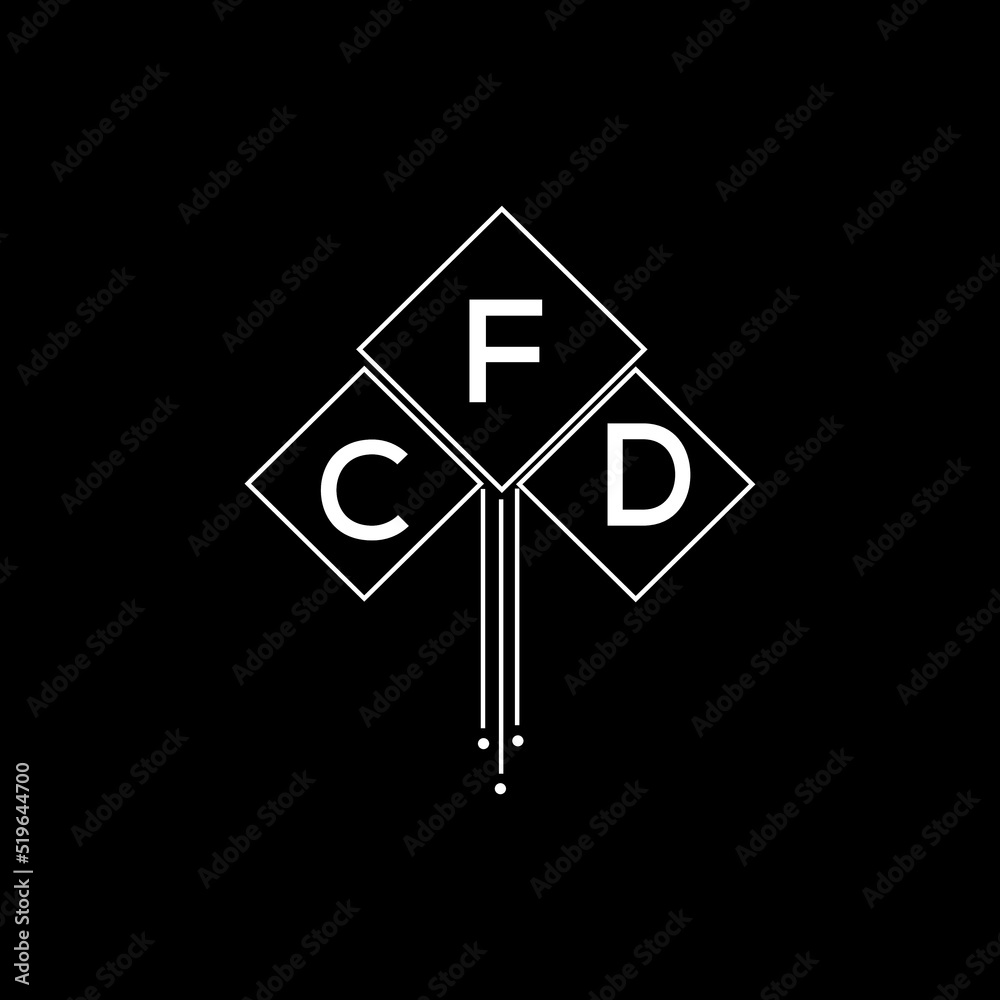 Vecteur Stock CFD letter logo design with white background in ...