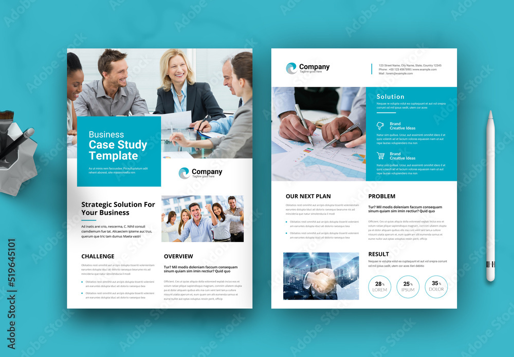 Case Study Layout Stock Template | Adobe Stock