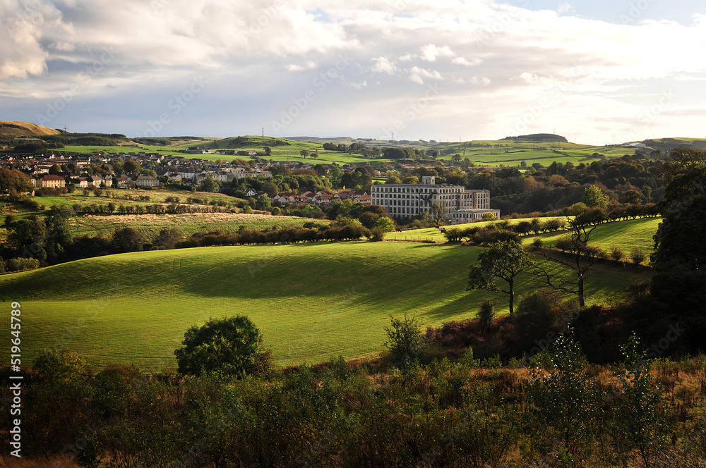 A view across the Levern Valley to the village of Neilston, Scotland A view across the Levern Valley to the village of Neilston, Scotland