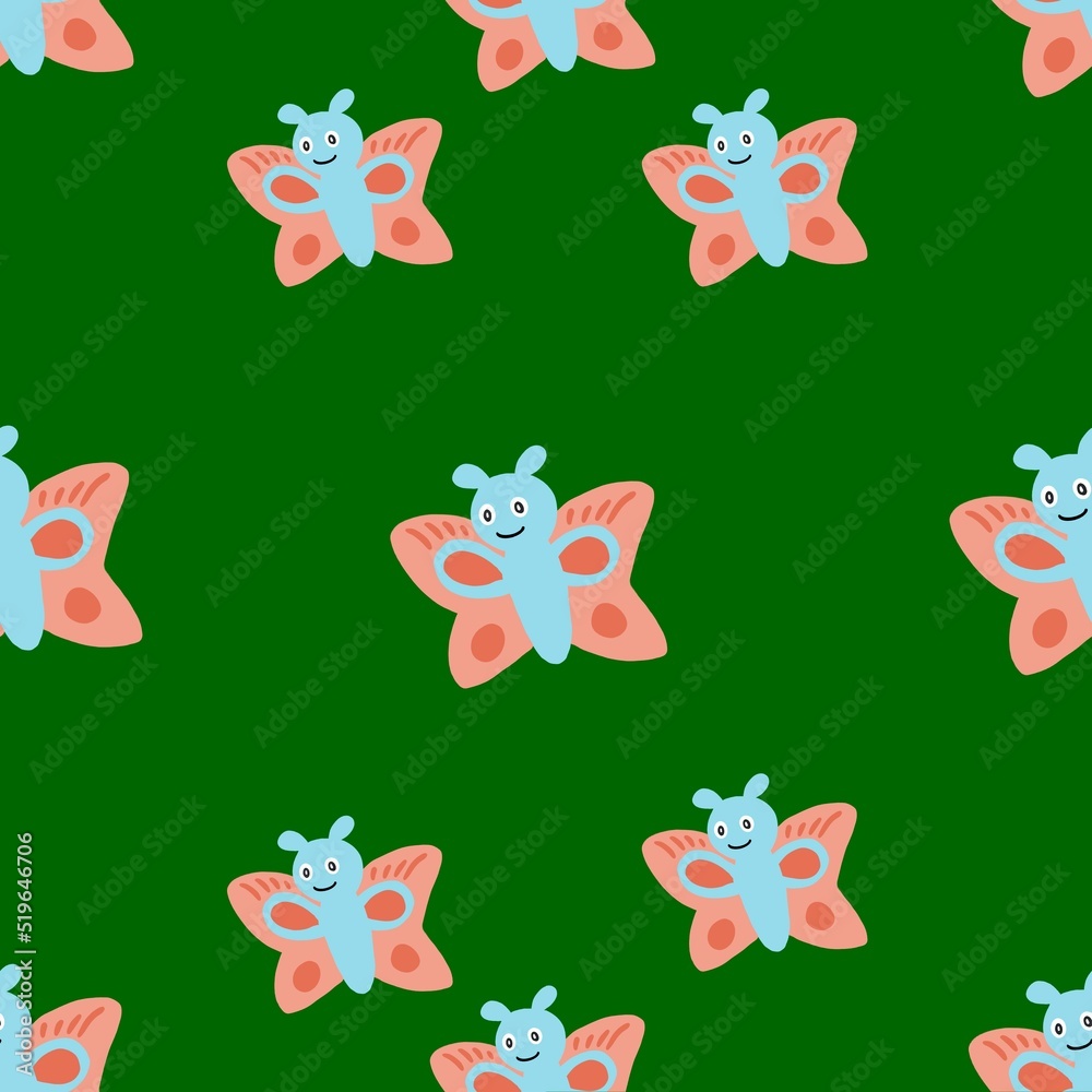 Seamless pattern with butterflies Seamless pattern with butterflies