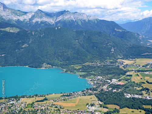 Mountains above Lake Annecy in the French Alps 