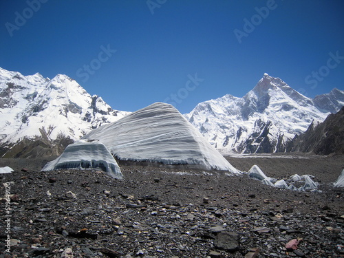 Snow Domes on Baltoro Glacier, Pakistan photo