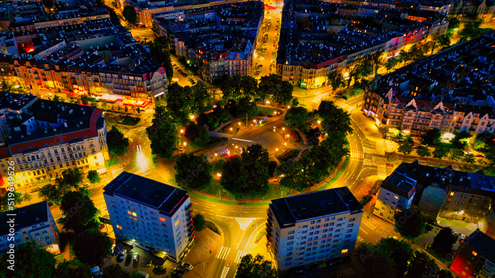 Obraz premium Miasto nocą