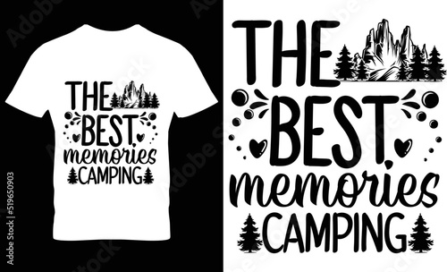 The best memories camping t-shirt design