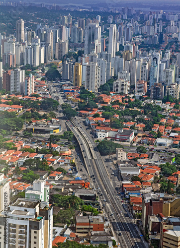 Aerial View of Sao Paulo Downton near Congonhas Airport. It is an alpha global city and the most populous city in Brazil and world's 12th largest city proper by population. May, 2018