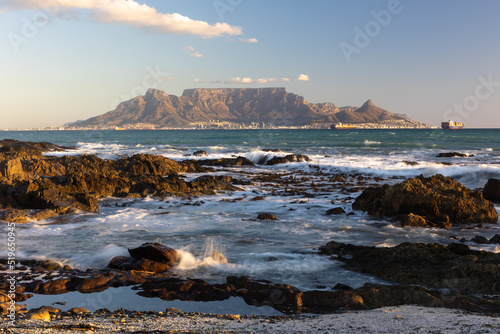 scenic view of cape town tourist travel destination landmark table mountain from Blouberg