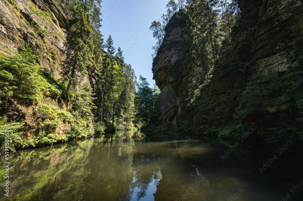 Edmundova Souteska (Edmund's Gorge) near Hrensko in Bohemian Switzerland, Czech Republic