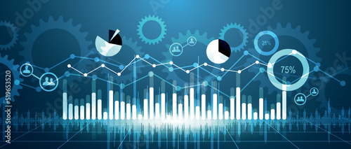 grafico, economia, finanza, azioni, mercato
