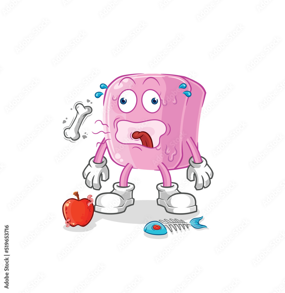 nail burp mascot. cartoon vector nail burp mascot. cartoon vector