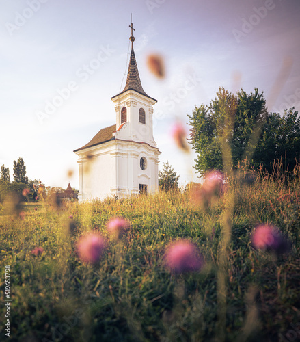 Nice old white chapel with ...