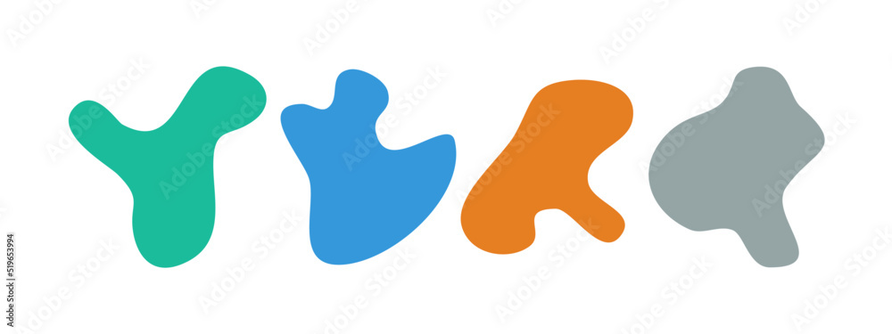 Colour liquid blob shapes Colour liquid blob shapes