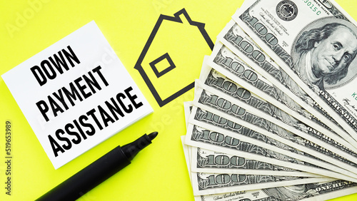 Down payment assistance is shown using the text
