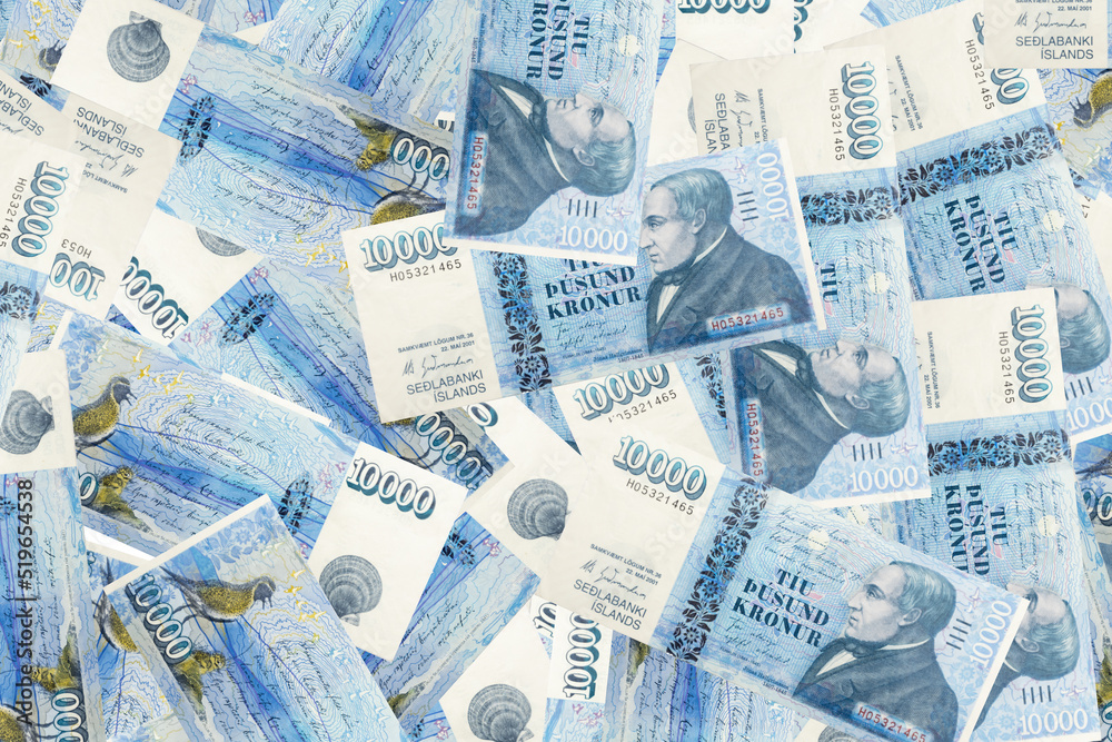 korona islandzka banknoty 10000 koron islandzkich awers rewers korona islandzka banknoty 10000 koron islandzkich awers rewers