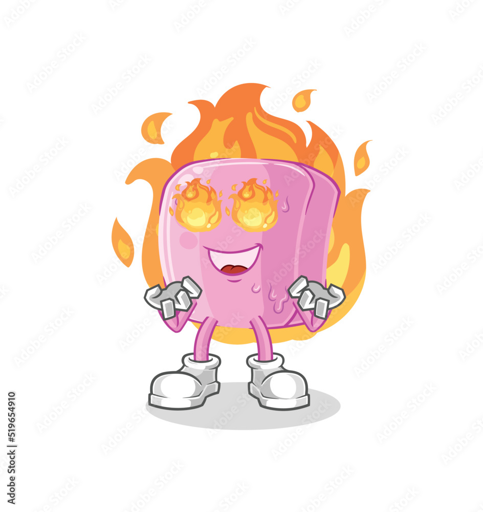 nail on fire mascot. cartoon vector nail on fire mascot. cartoon vector
