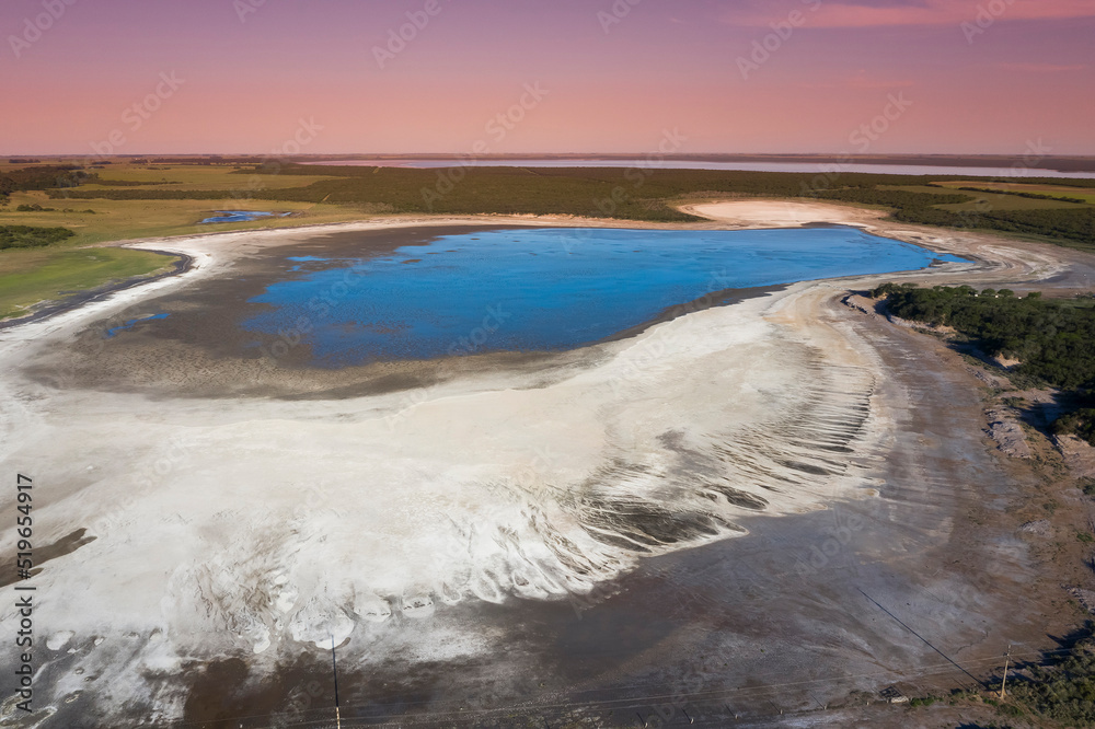 Fresh water spring,, Pampas landscape, La Pampa Province, Patagonia, Argentina.