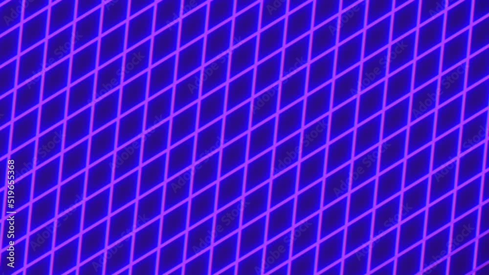 Geometric lines grid with blue neon color, motion abstract corporate, music and club style background Geometric lines grid with blue neon color, motion abstract corporate, music and club style background
