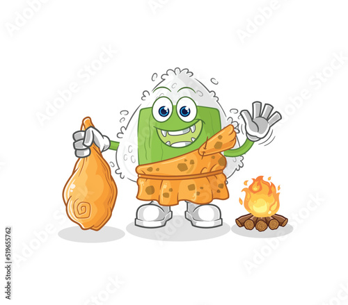 onigiri ancient cartoon. cartoon mascot vector
